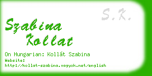 szabina kollat business card