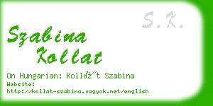 szabina kollat business card